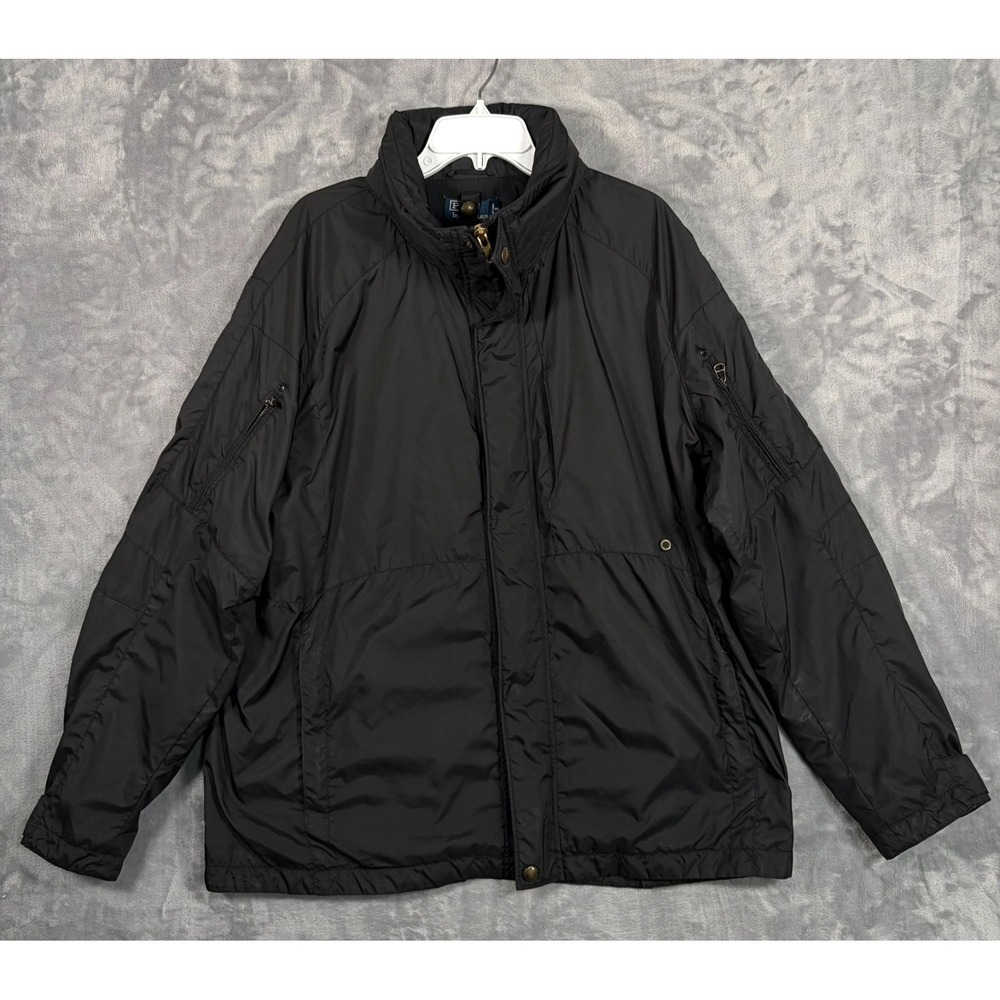 Polo Ralph Lauren Field Utility Jacket Mens XL Black Hooded Full Zip Bomber